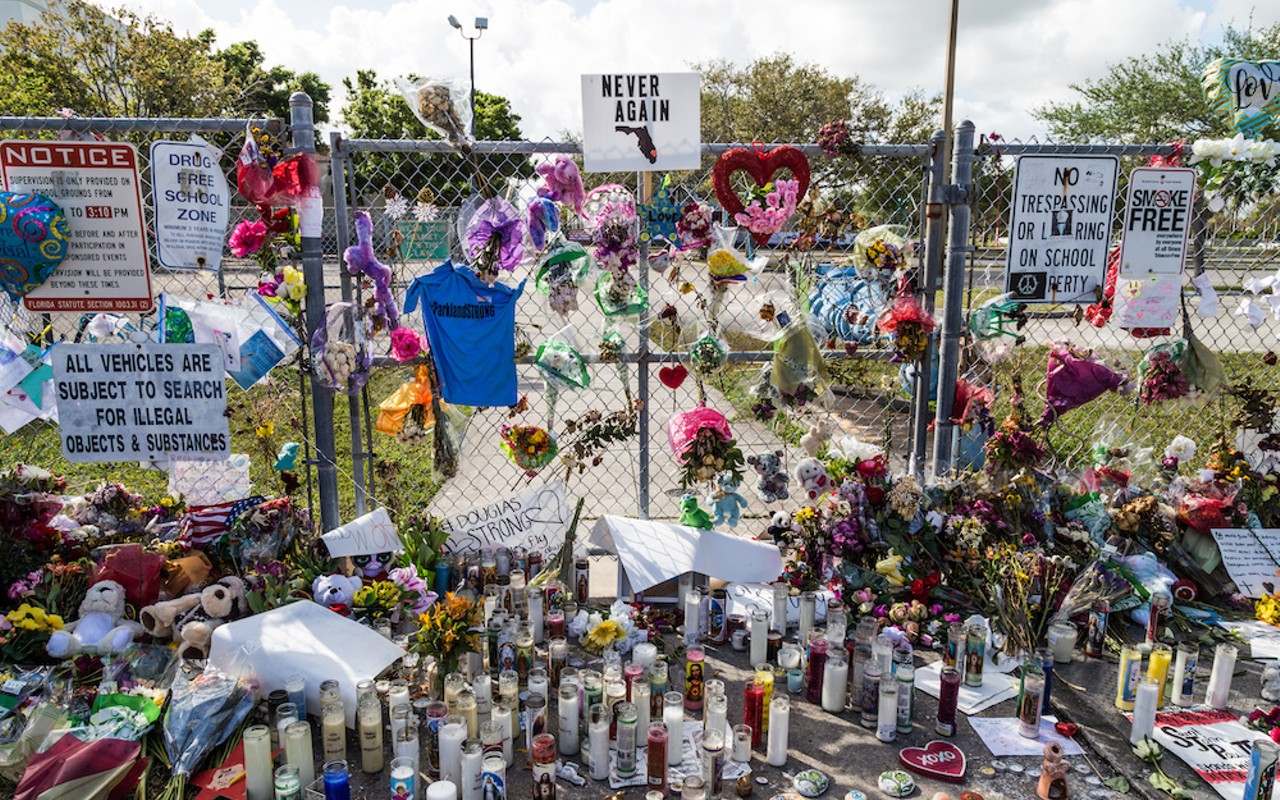 Memorial of Marjory Stoneman Douglas High School shooting.