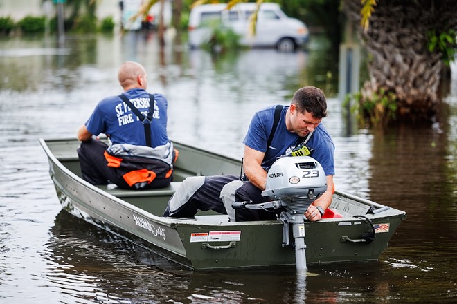 St. Petersburg Fire Rescue responding to the effects of Hurricane Idalia on Aug 30, 2024. - Photo via cityofstpete/Flickr