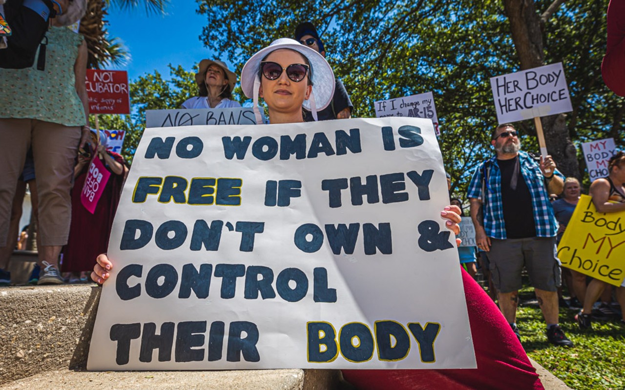 Pro-choice demonstrator in Tampa, Florida.