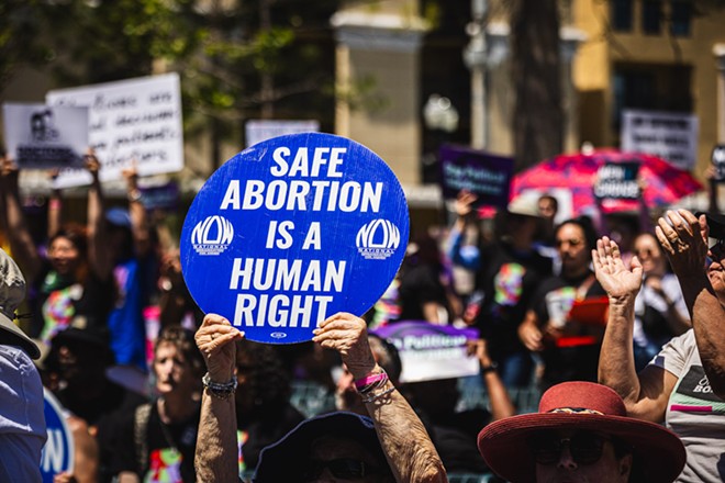 Pro-choice activists in Orlando, Florida on April 13, 2024. - Photo by Dave Decker